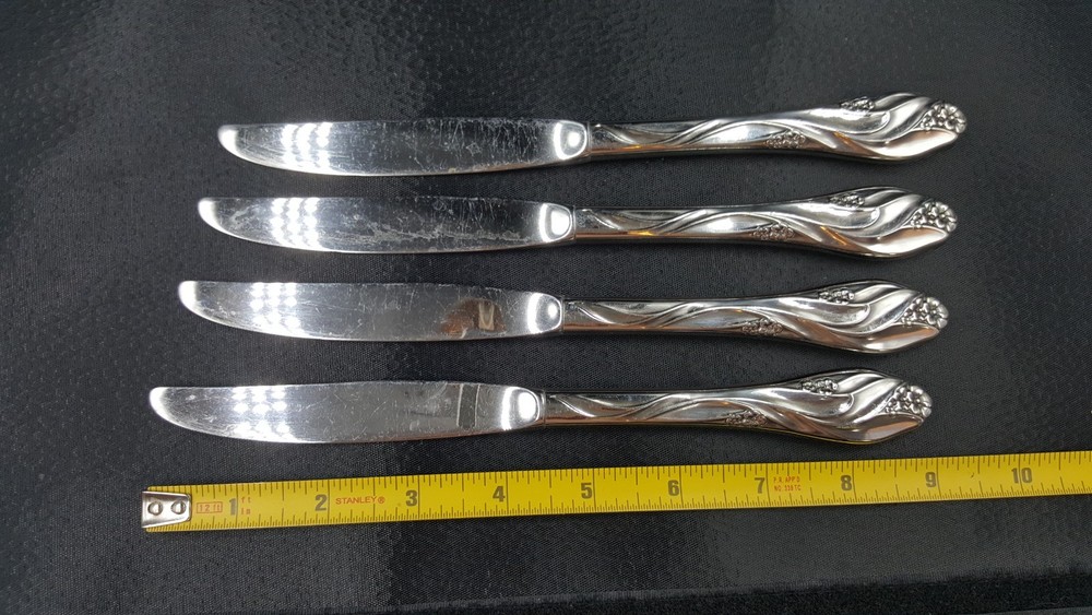 Oneida LORILEI Set of 4 Dinner Knives USA Stainless Flatware