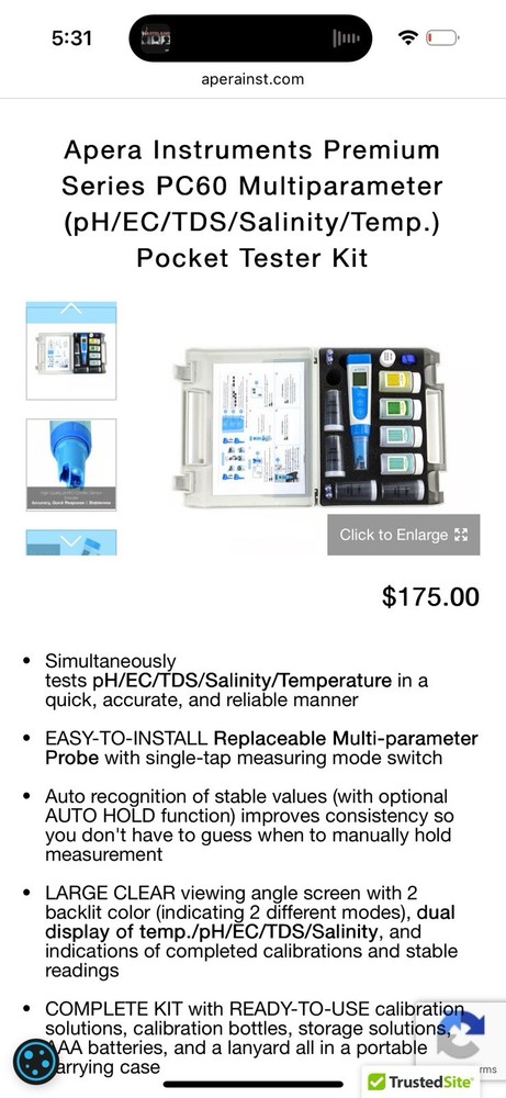 Apera Instruments PC60 Premium Multiparameter Pocket Tester Kit (AI316)