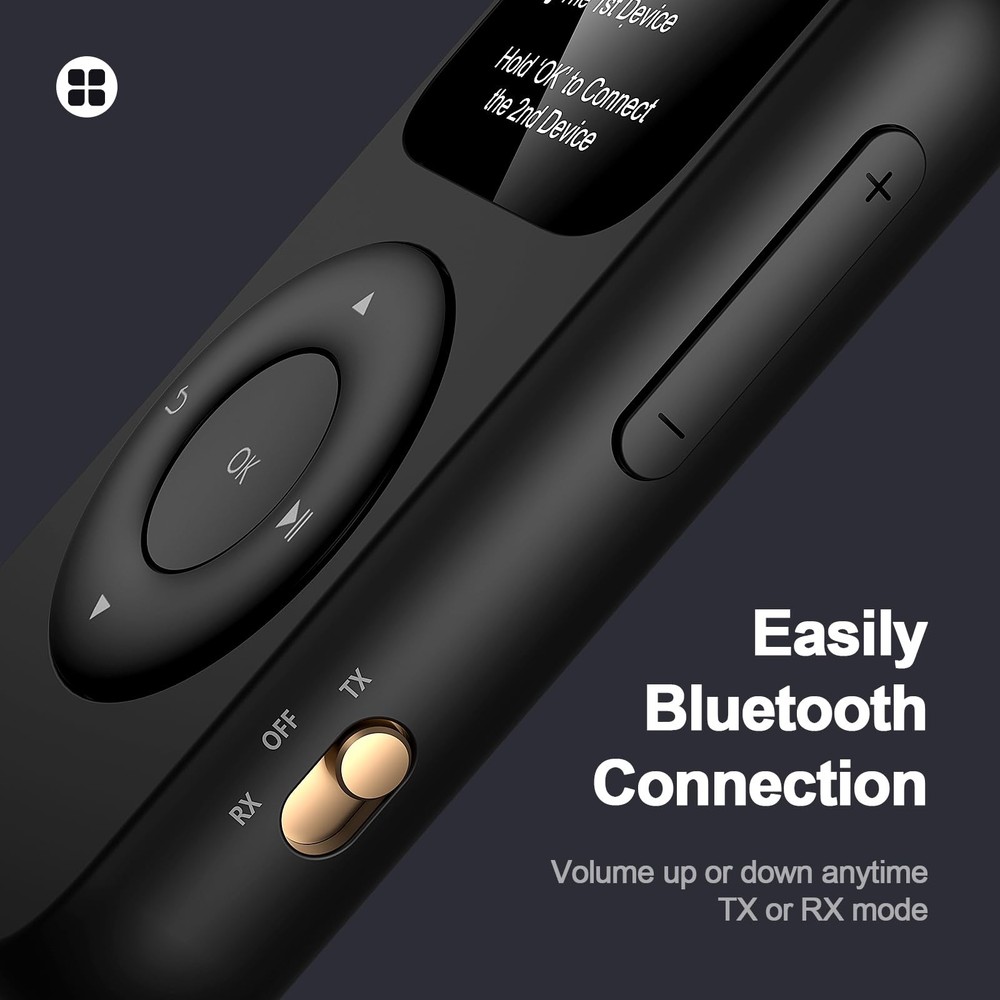 SoundSync Pro Bluetooth Transmitter & Receiver for Airplane, Easy Setup Bluet...