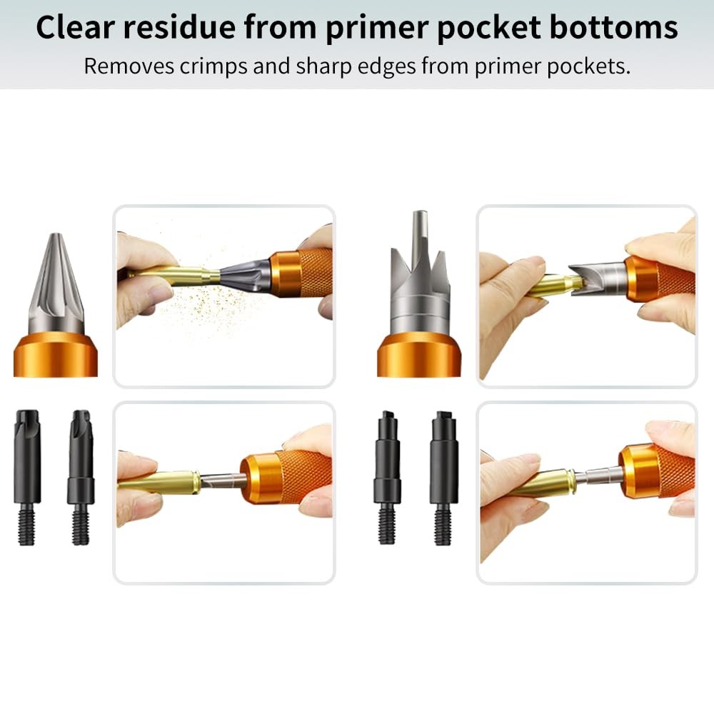 Case Prep Multi-Tool for Case Trimmer, Crafting Case Pocket Cleaner, Reamer a...