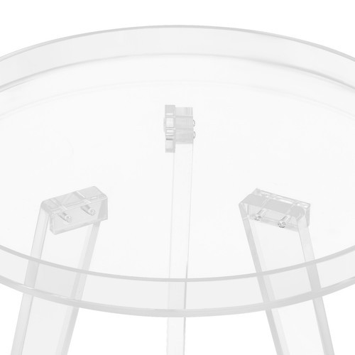 Acrylic Side Table, Clear Side Table, Round Acrylic Side Table