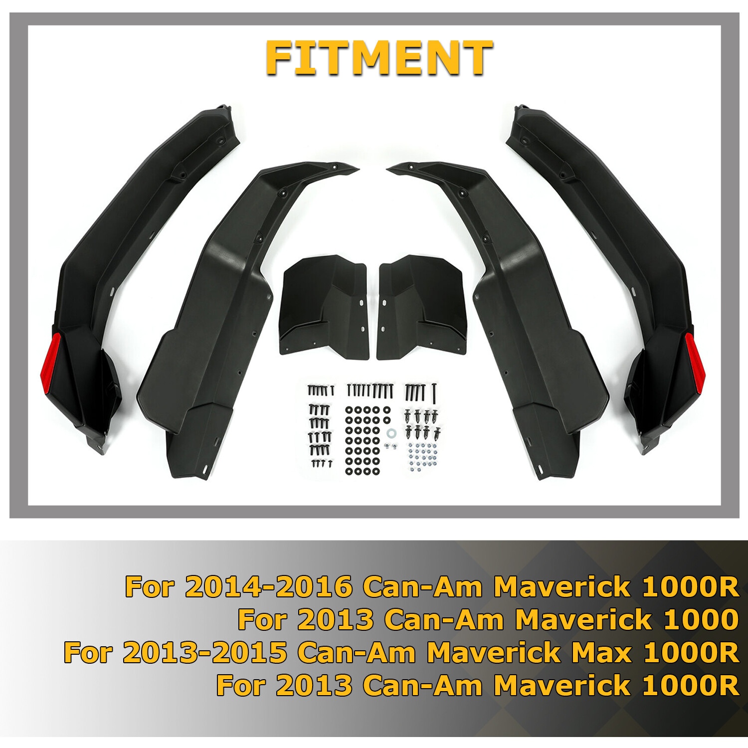 Rear+Front Fender Flares For 2013-2016 CAN AM Maverick Max 1000/1000R #715001323