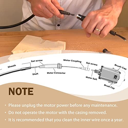 Replacement for Foredom Flexshaft Inner Shaft & Outer Sheath Set for CC LR S