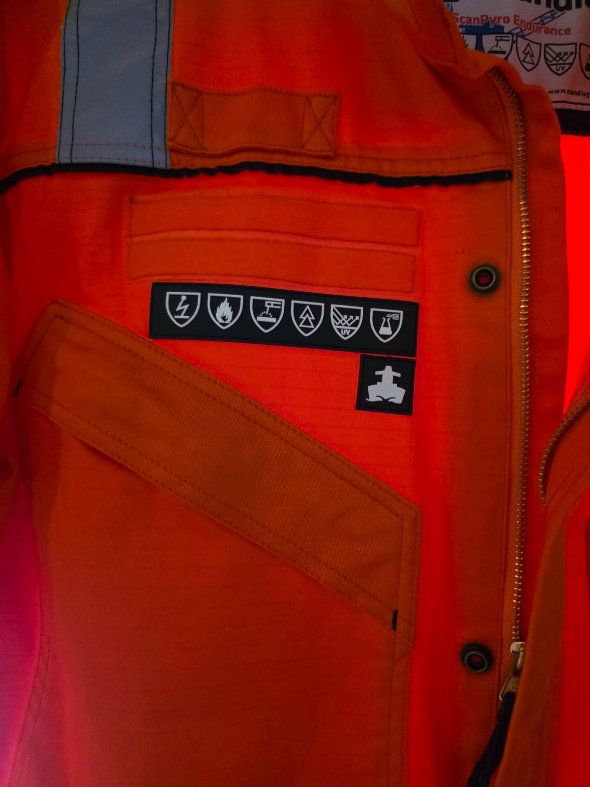 New Scandia ScanPyro Endurance Bright Orange XL Reflective FR Maritime Coveralls
