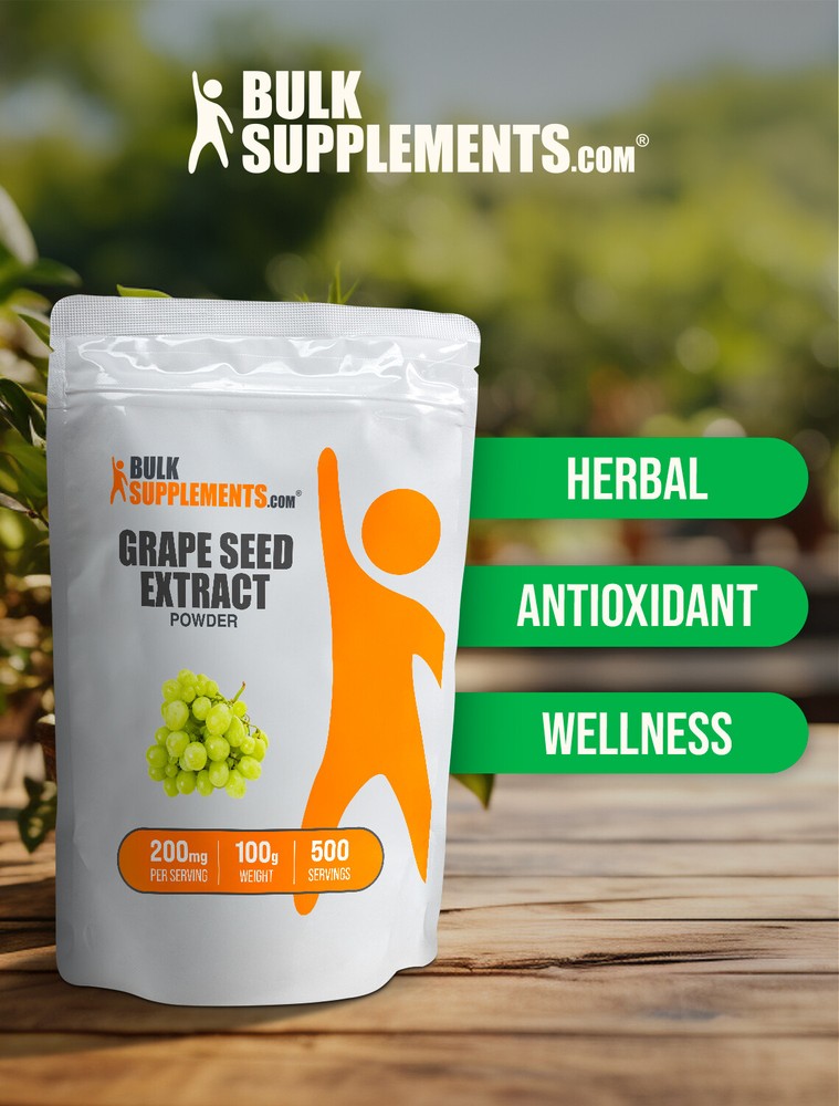 BulkSupplements Grape Seed Extract Powder - 200 mg Per Serving