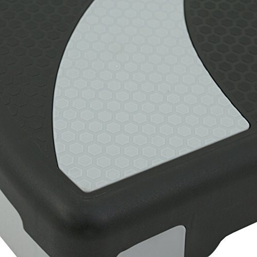 31" Aerobic Exerciser Step Platform with 4 Risers, 4"-6"-8" Adjustable Height Ex