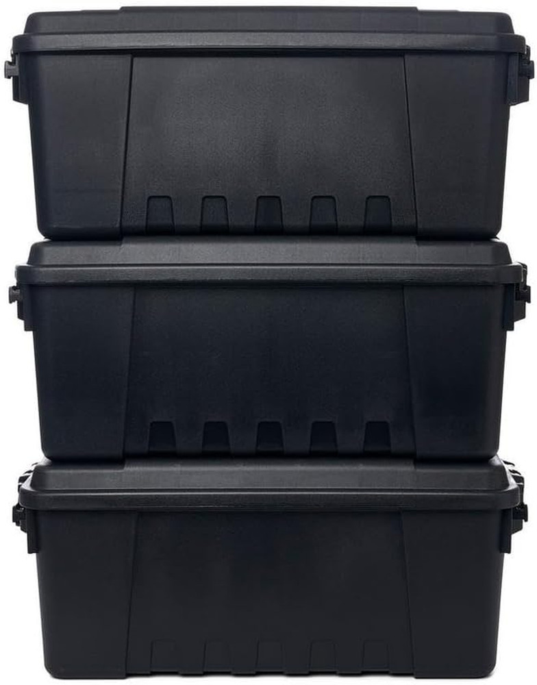 Sportsman'S Trunk, Medium 3 Pack, Black, Lockable Storage Box, Medium Storage Bi