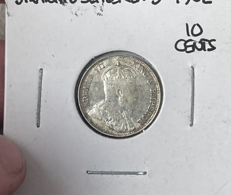 1902 Straits Settlements 10 Cents - Silver L2
