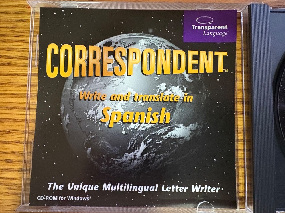 Transparent Language Correspondent CD Software 1999