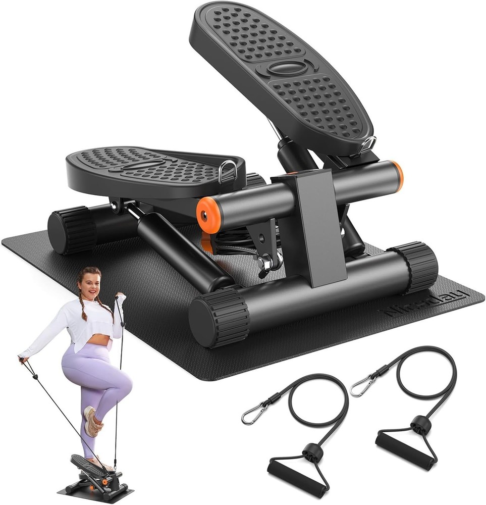 Steppers for Exercise, Stair Stepper with Resistance Bands, Mini Stepper with...
