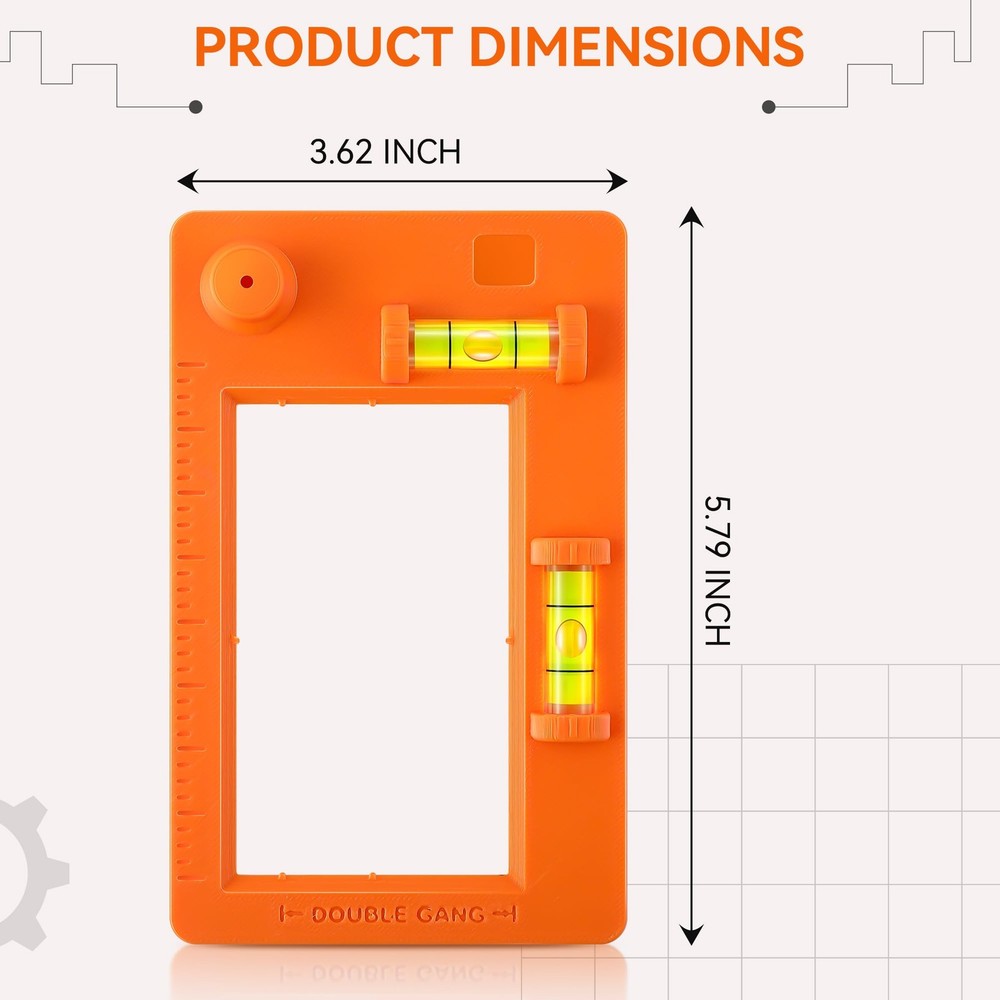Low Voltage Mounting Bracket Template, Horizontal or Vertical Mounting Templa