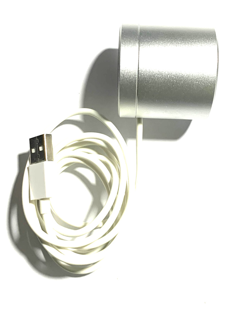 TechMatte Apple Pencil Charging Dock with Cable Aluminum Silver