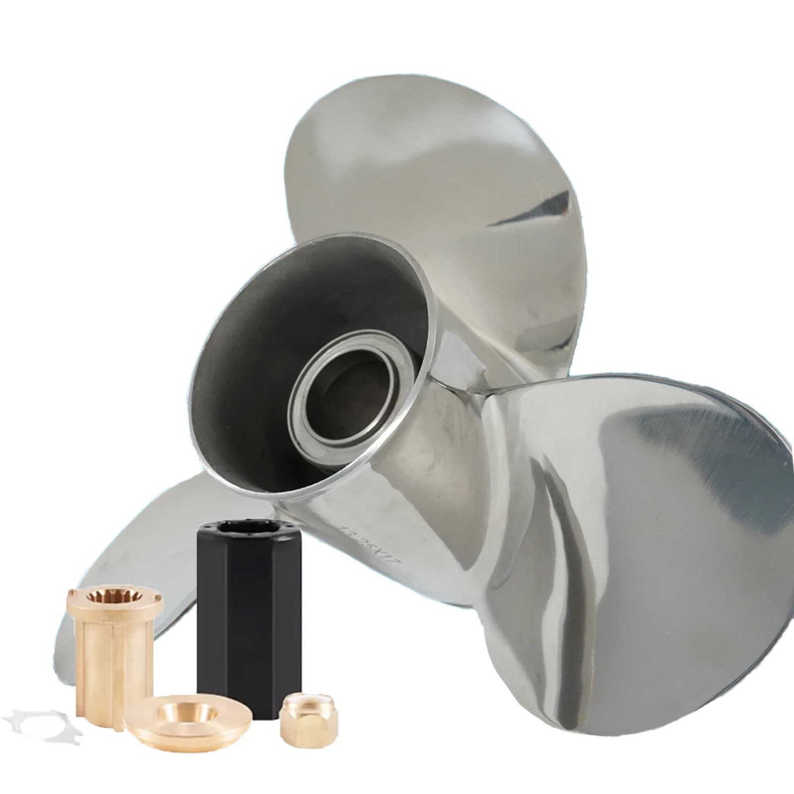 13 1/4 X 17 Stainless Outboard Propeller 13.25X17 For Mercury 40-140HP 15 Spline