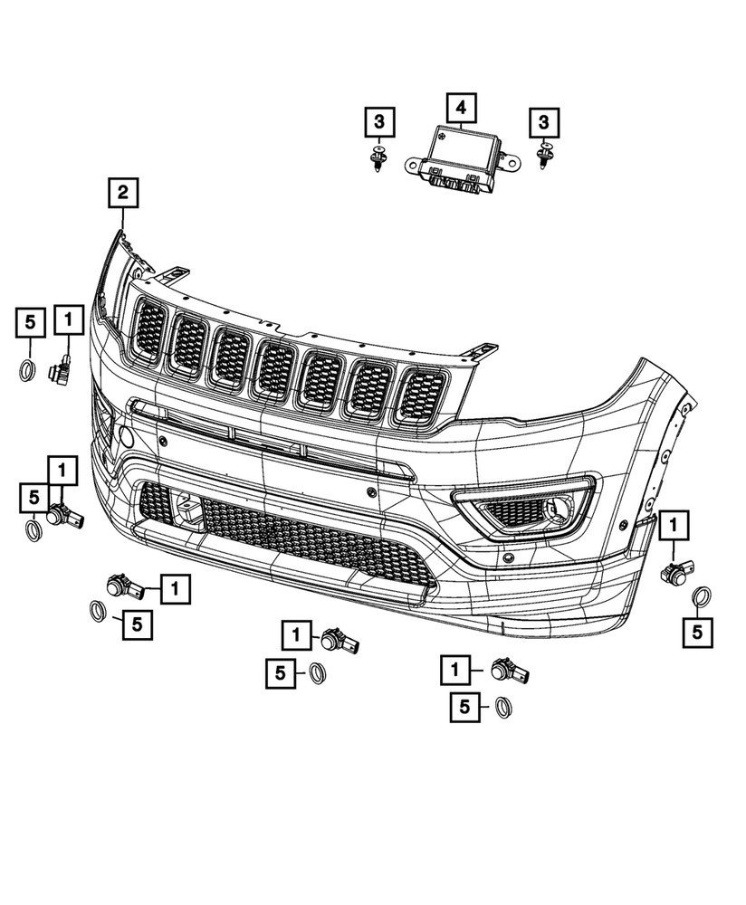 Genuine Mopar Park Assist Sensor Grille 6YS32TZZAA
