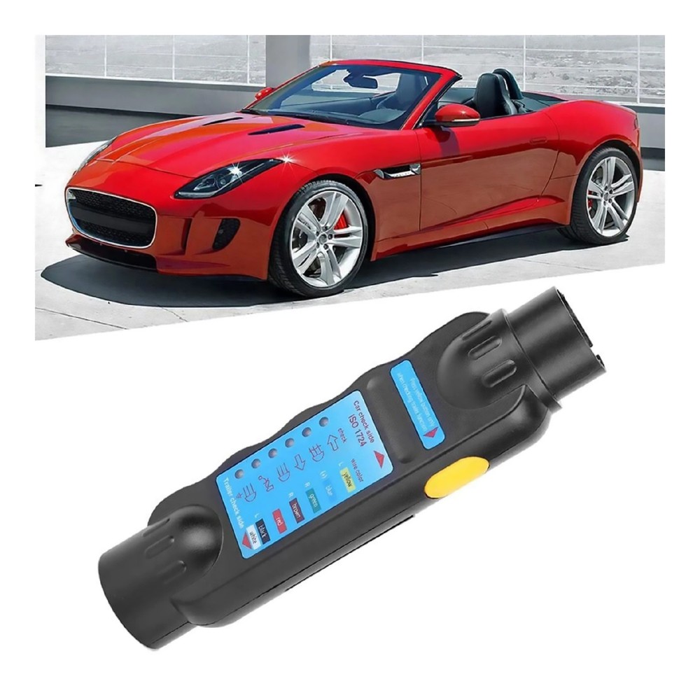 7/13 Pin Trailer Tester 12V Caravan Socket Diagnostic Tool With 2 Adapters