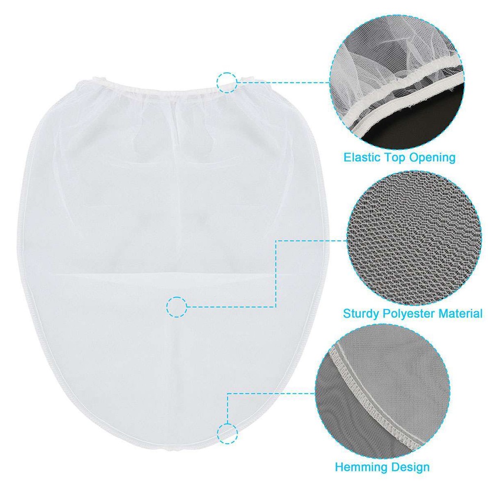5PCS 5 Gallon Paint Strainer Bag with Elastic Drawstring Top Opening Nylon Mesh