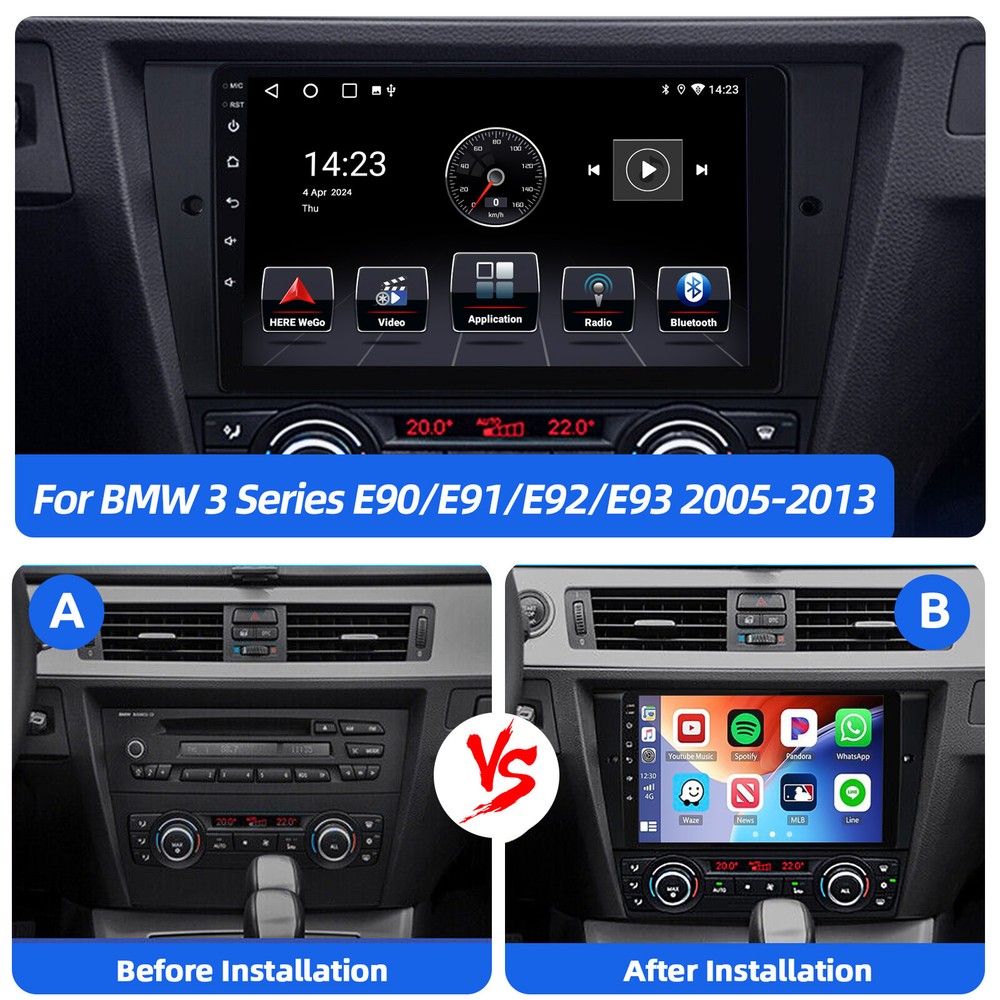 8-core Android Stereo Carplay 4+64GB For BMW 3 series E90/E91/E92/E93 2005-2011