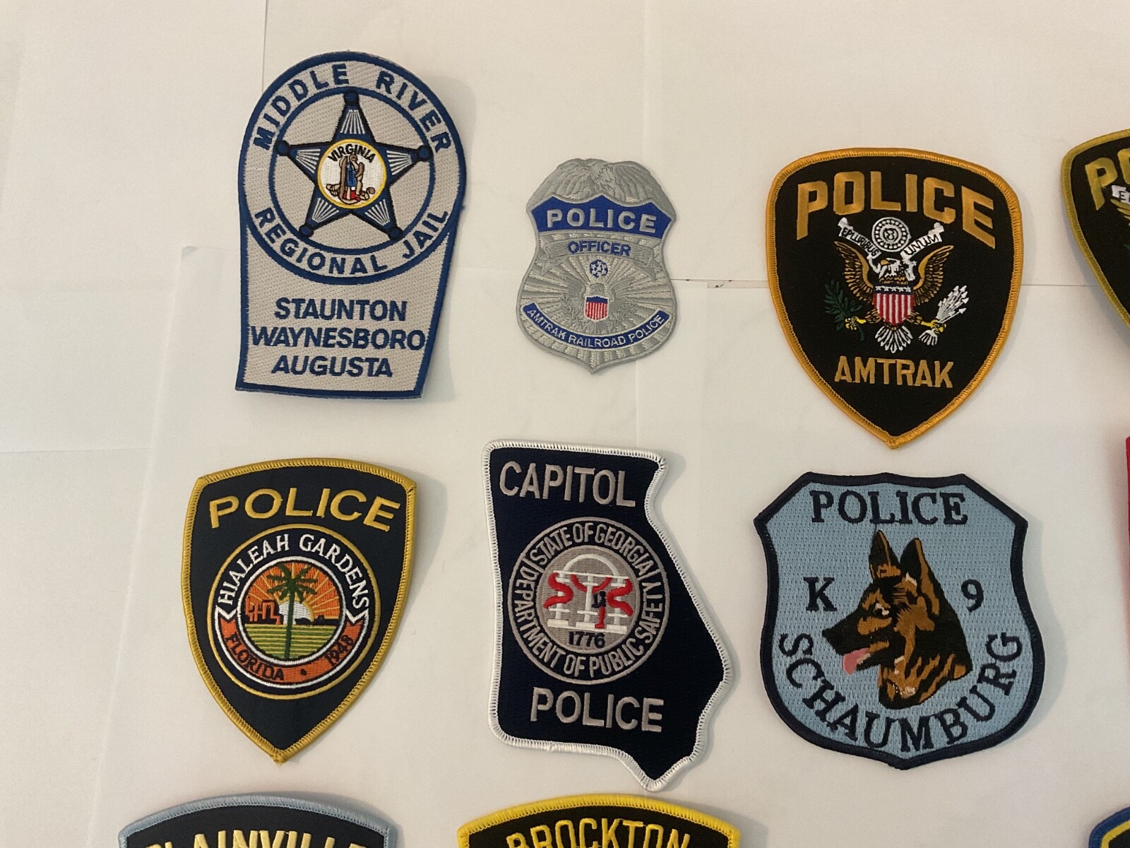 Police collectors Wholesale patch set 20 pieces all different patches. All New