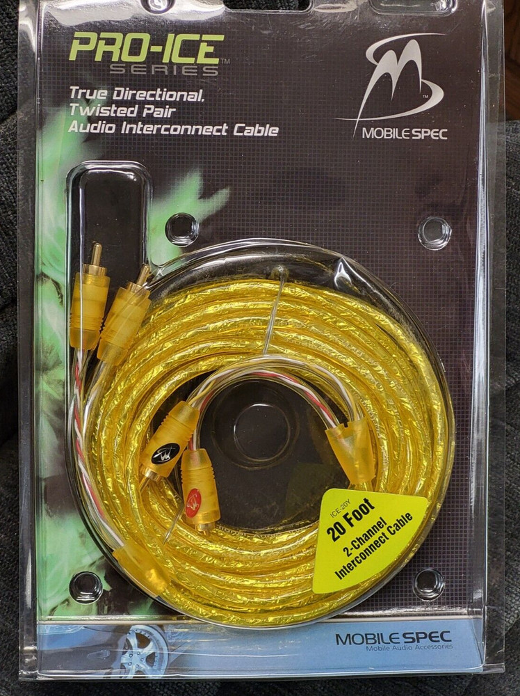 20FT MOBILE SPEC AUDIO INTERCONNECT CABLE TWISTED 2-Channel PRO-ICE [T223]
