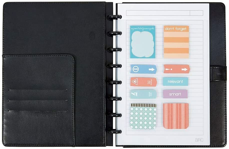 Staples Arc System Adhesive Notes Assorted Designs Sizes 5-1/2-Inch X 7-1/2-Inch