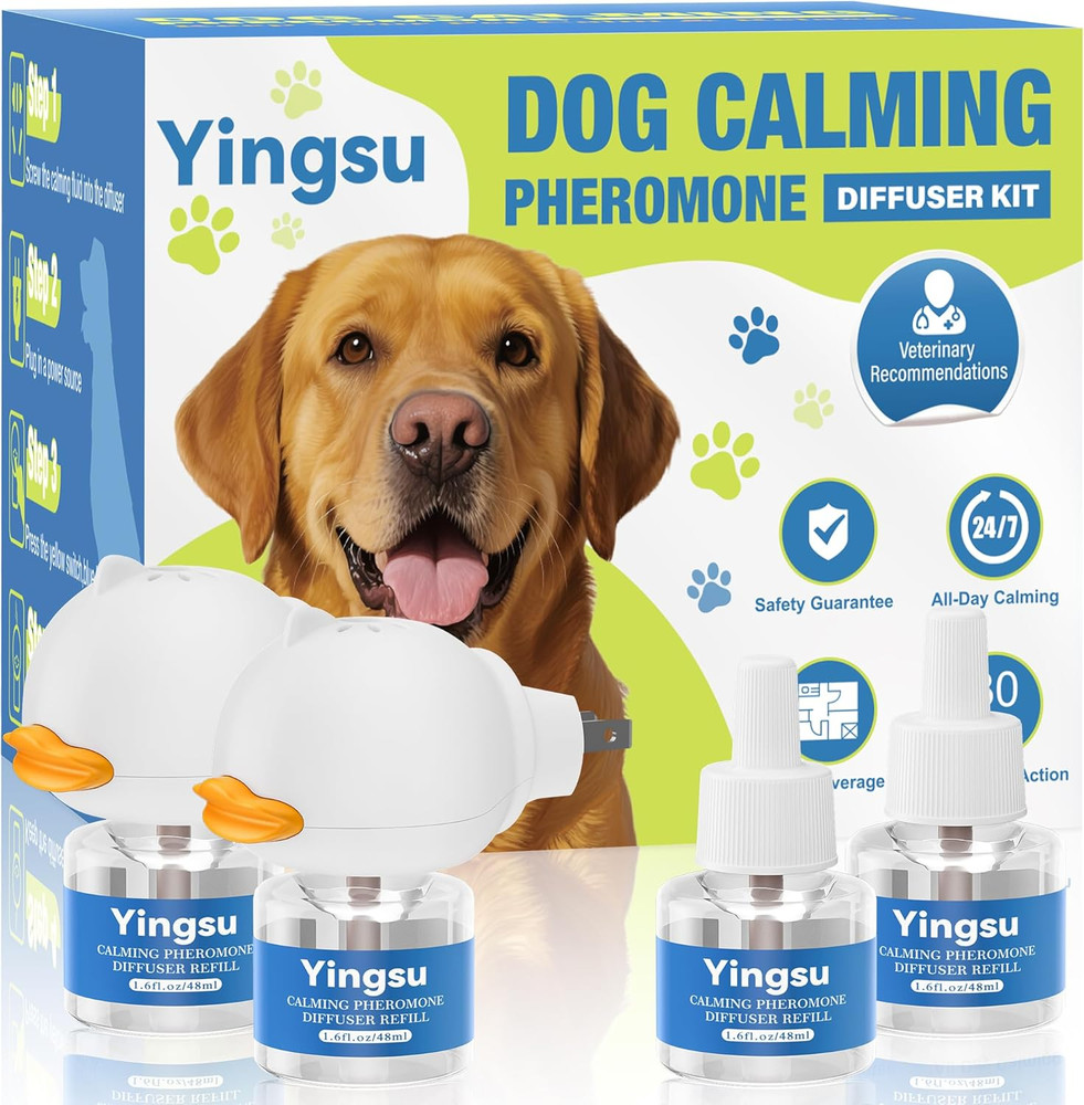 Dog Calming Diffuser, 6 in 1 Puppy Pheromones Calming Diffuser, Relaxing Pheromo