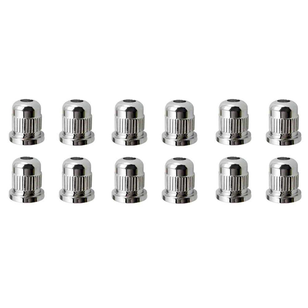 12Pcs Guitar String Mounting Ferrules For Bass Guitar String Through Silver US