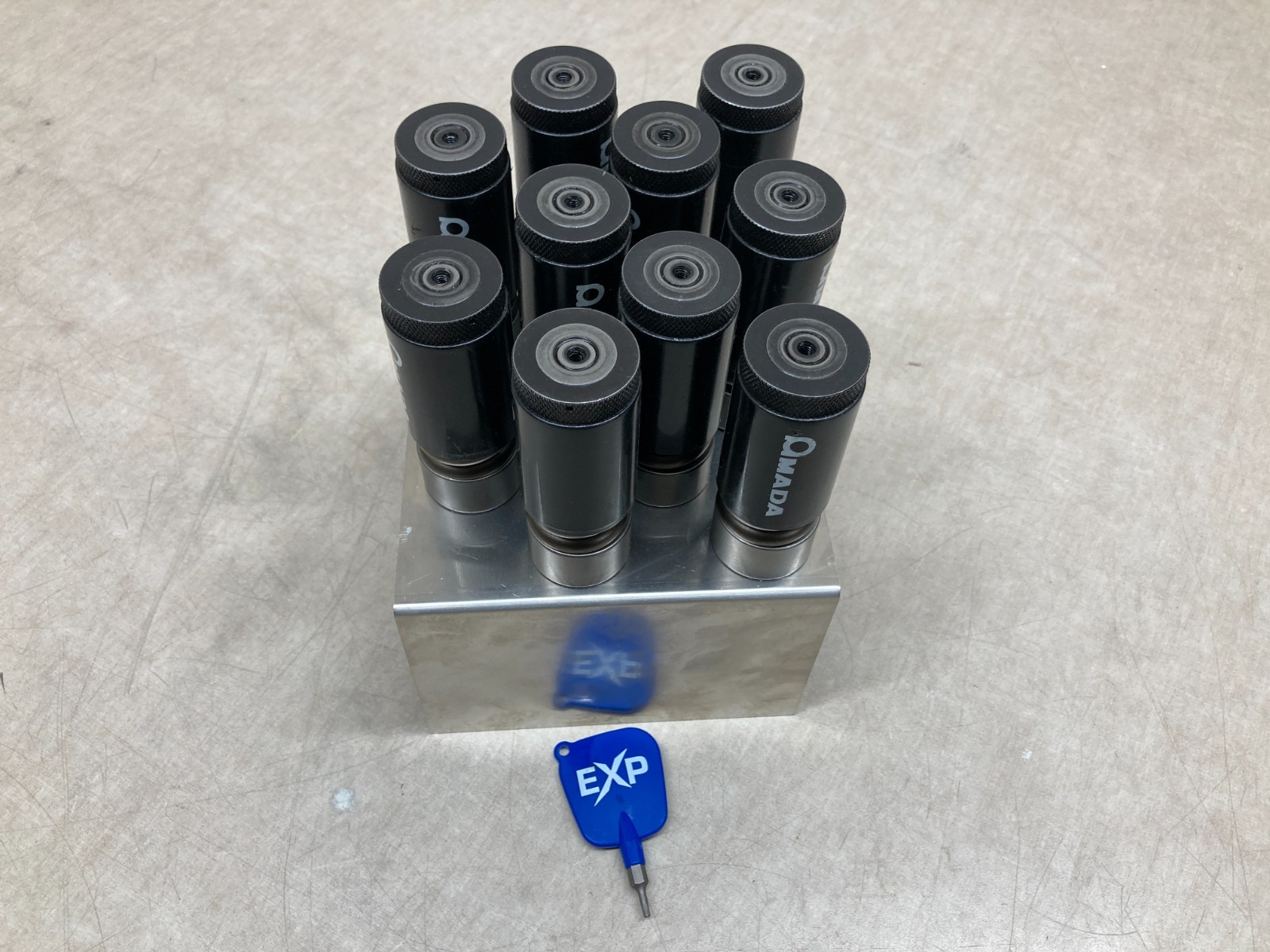 Lot of 10 Amada 1/2" Series 90 Spring Pack Guide EXP Punch Holder Press Tooling