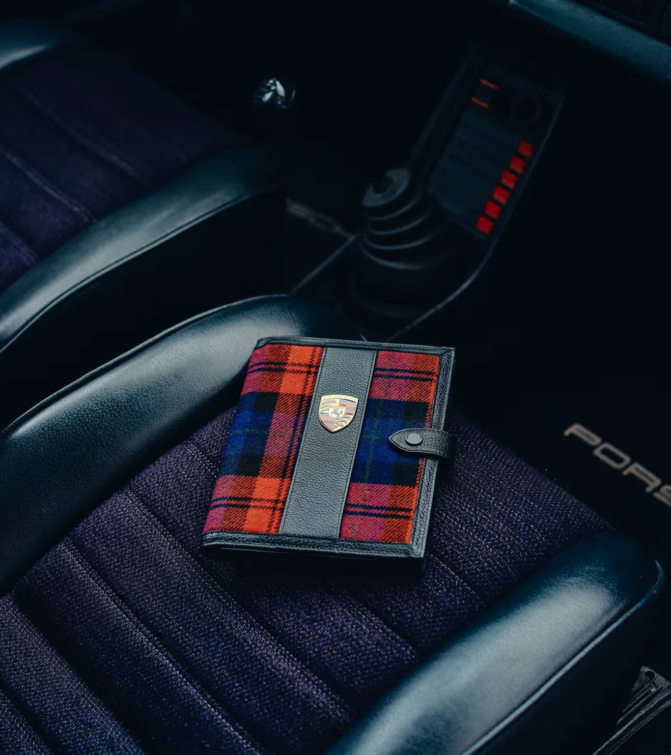 Genuine Porsche Document Wallet Tartan Fabric PCG48091100 NEW