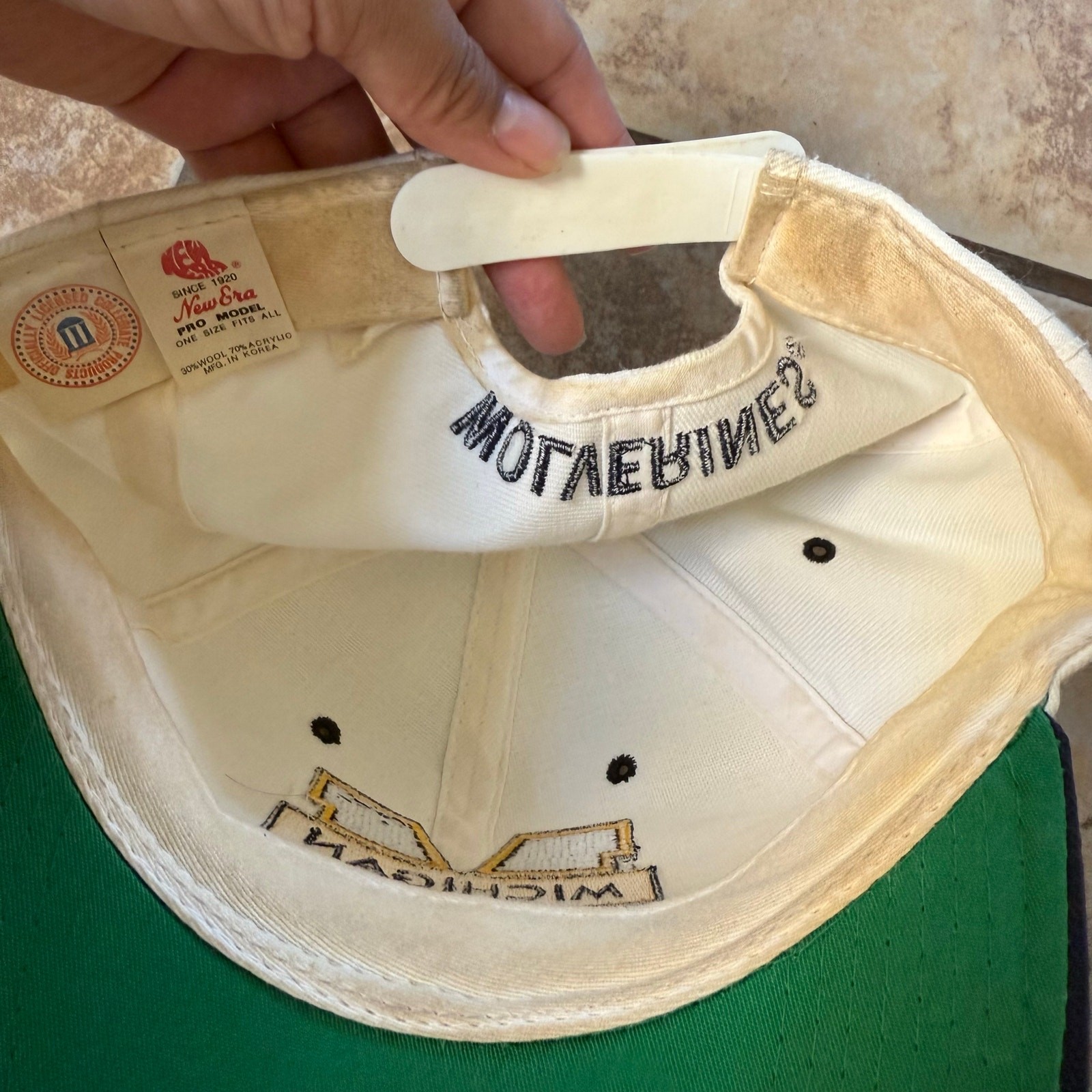 Vintage New Era University Of Michigan Wolverines Snapback Baseball Hat Cap