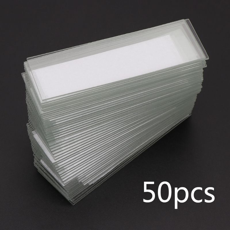 Single Concave Microscope Glass Slides Reusable Laboratory Lens Adapter 50pcs