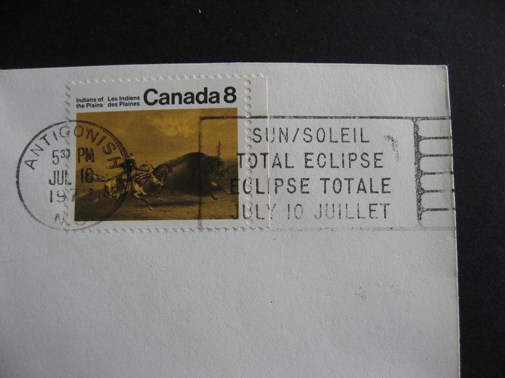 Canada solar eclipse 1972 cover Antigonish NS
