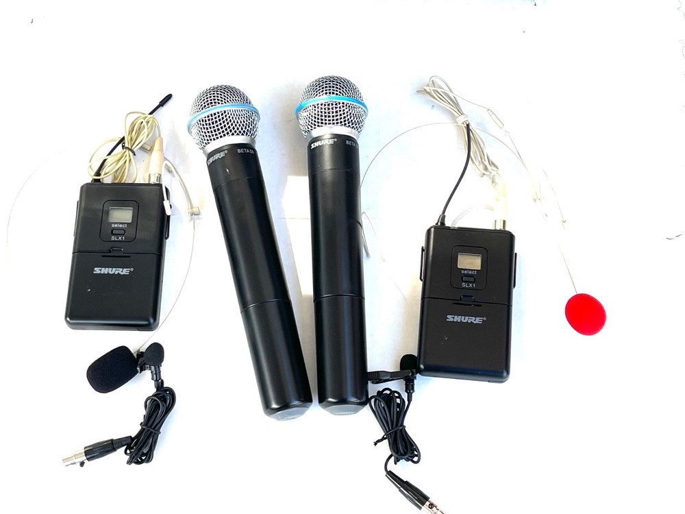 Shure SLX24/BETA 58 Wireless Microphone System-3 MICS