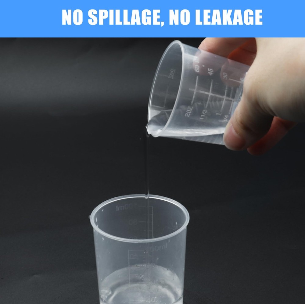 DTDNZKN 3 Pack Measuring Cup Set, Includes 1 Oz (30 Ml), 2 Samll, Clear