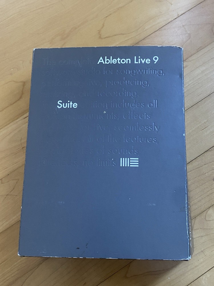 Ableton Live 9 Suite Complete CD's + Manual *Box without Serial*