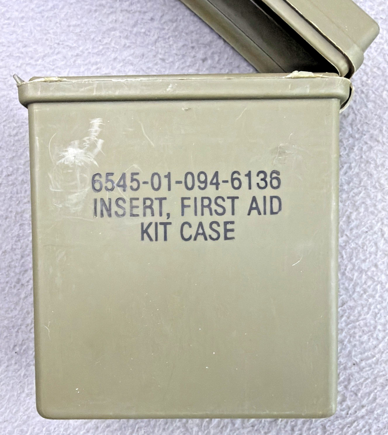 Vintage Military First Aid Kit Case And Contents 6545-01-094-6136