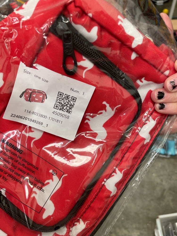 Red / White Dachshund Lunch Bag