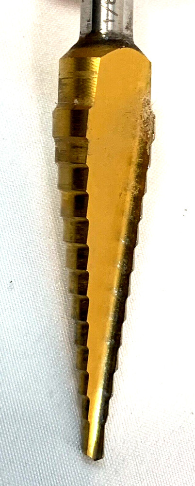 IDEAL ~ 35-511 ~ Step Drill 1/8" - 1/2" HSS ~ Titanium Coating