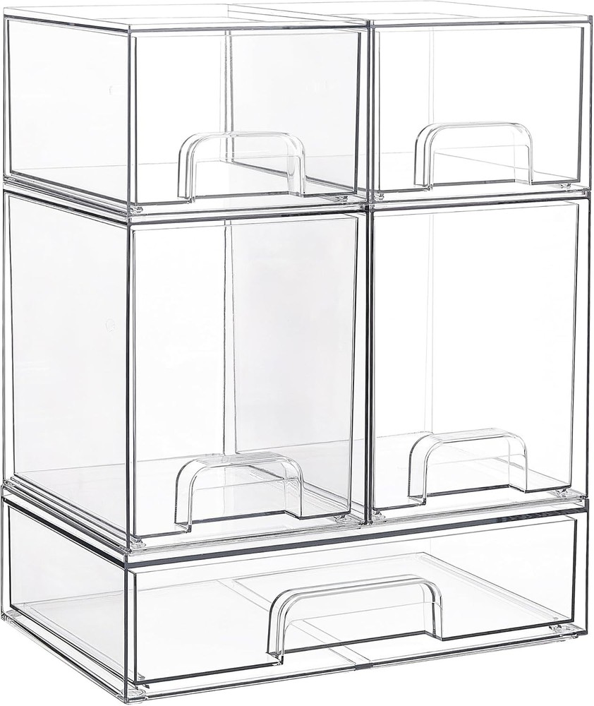Stackable Storage Drawers with Non-Slip Design - Organize Any Space Effortlessly