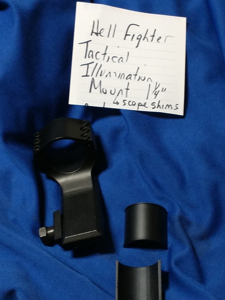 HELLFIGHTER TACTICAL ILLUMINATION MOUNT & SHIMS 1 1/4" RING FLASHLIGHT MOUNT