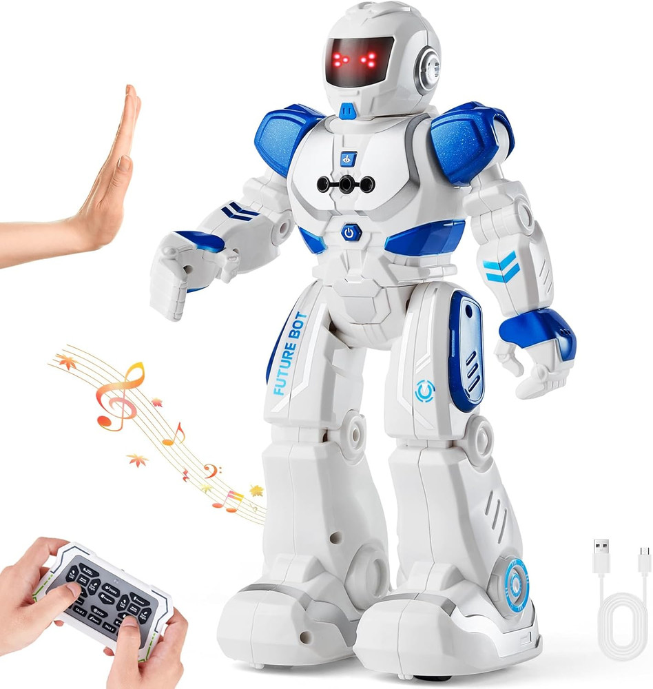 RC Robot Toys for Kids, Gesture Sensing Programmable Remote Control Smart Robot,