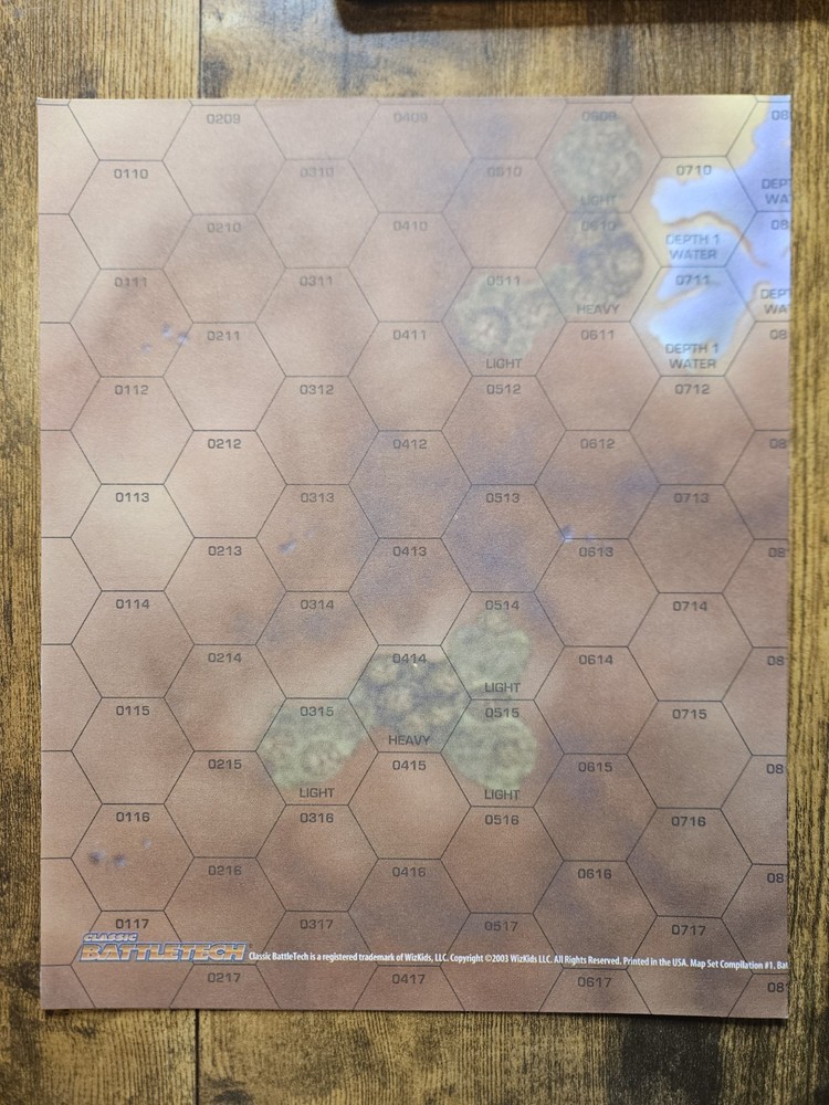 Classic Battletech 2003 Map Set Compilation #1 - 22 Total Maps (Missing Two) VG