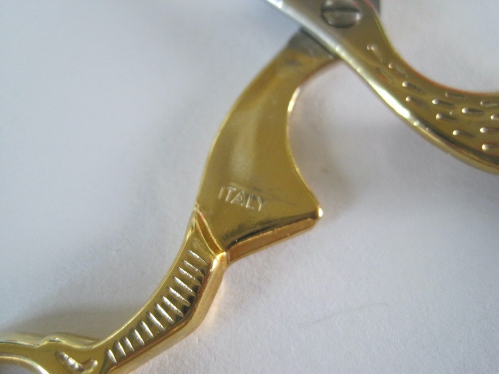 ITALY Stork Embroidery Scissors