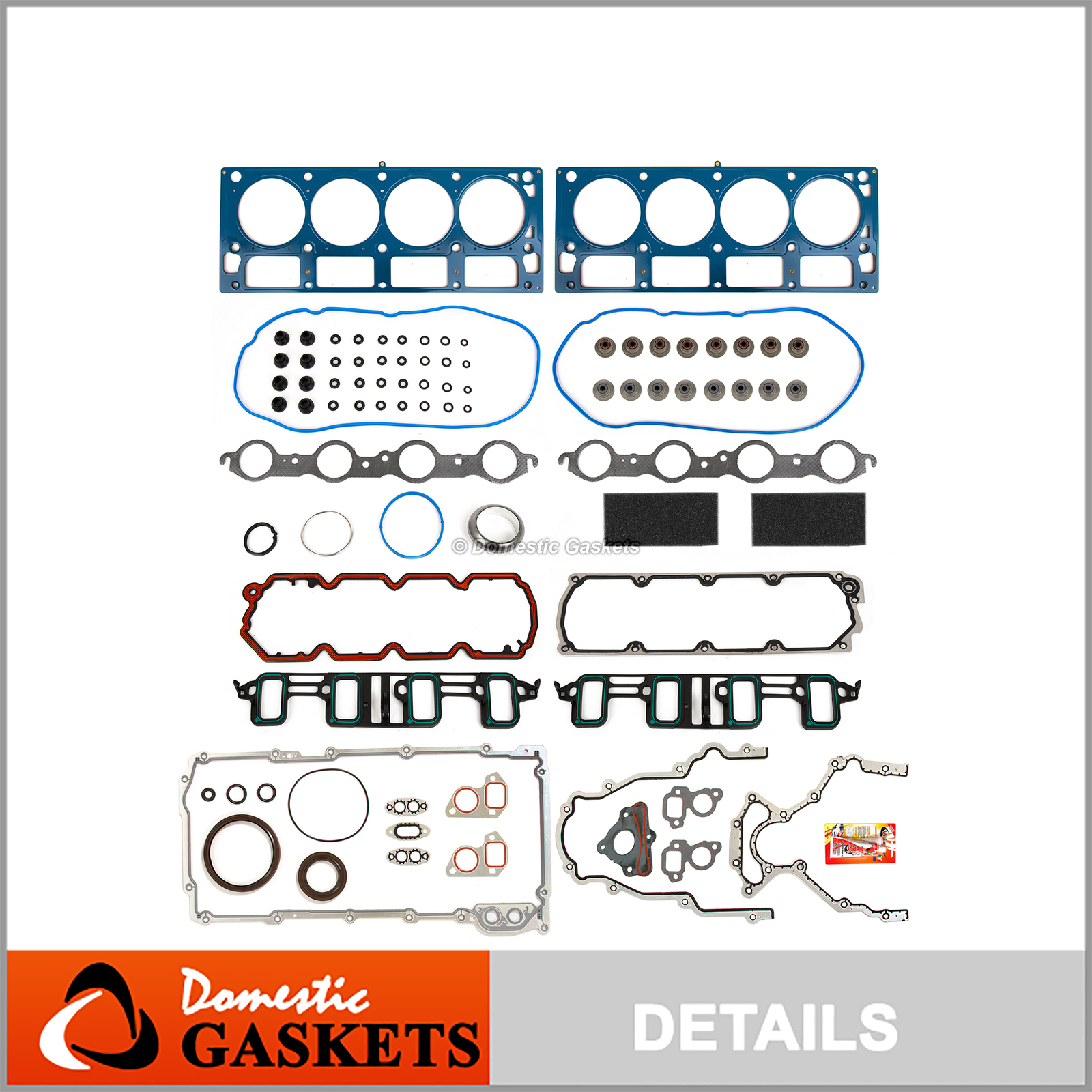 Full Gasket Set Fit 07-14 Cadillac Chevrolet Sierra 1500 GMC Yukon 6.0 6.2 VIN Y