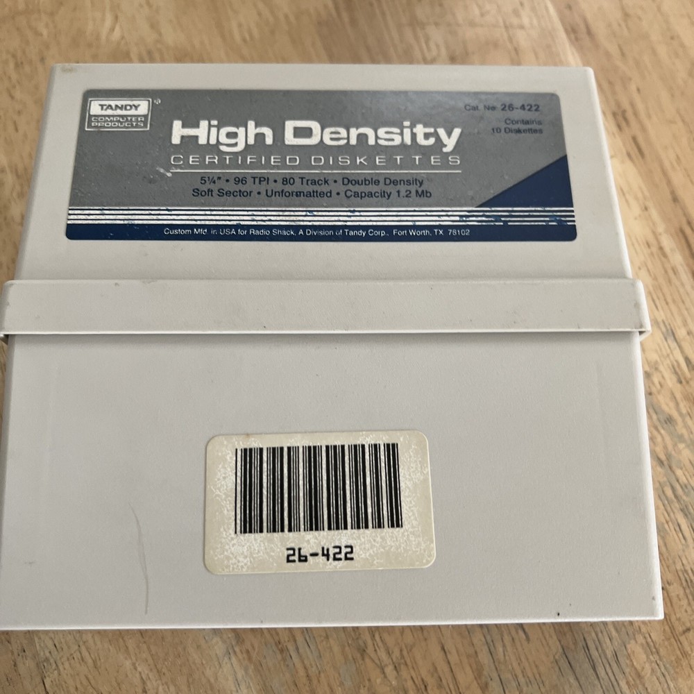 Vintage Tandy Plastic Case For Three 5.25" High Density Diskettes CASE ONLY