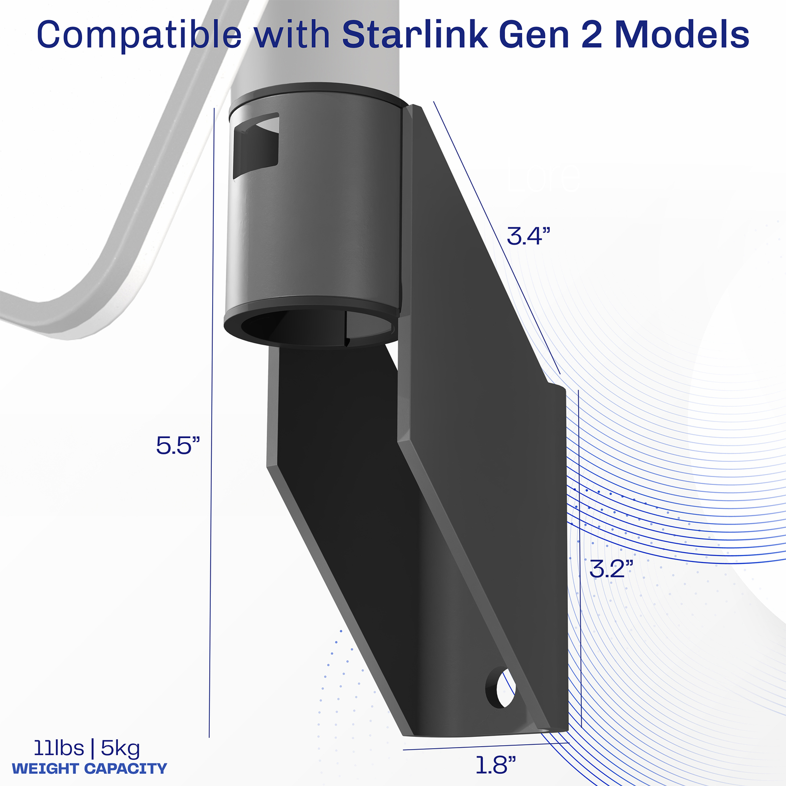 VIVO Low Profile Wall Mount Designed for Starlink Gen2 Internet Satellite Dish
