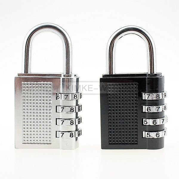 4 Dial Combination Padlock Suitcase Luggage Bag Security Code Lock Zinc Alloy