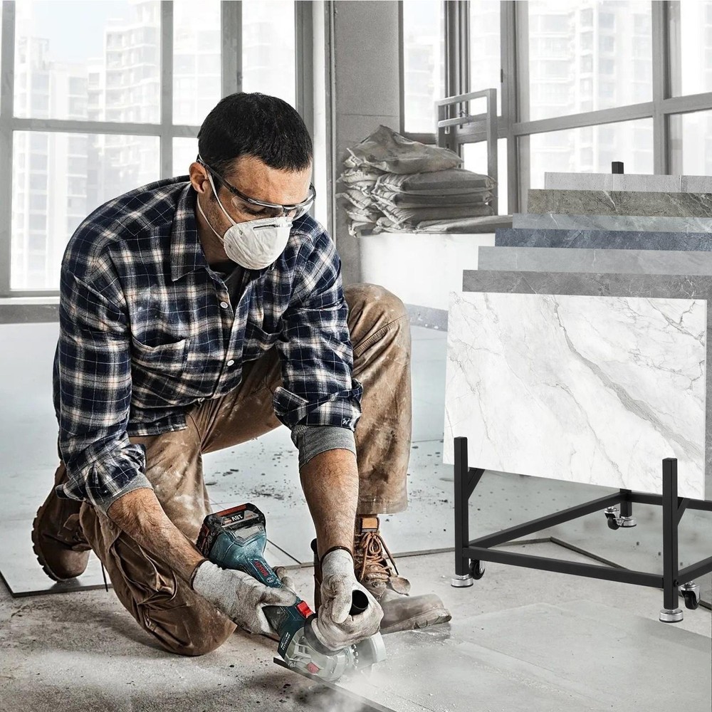 Tile Sample Display Rack, 12-Tier Floor Tile Display Storage Organizer Rack