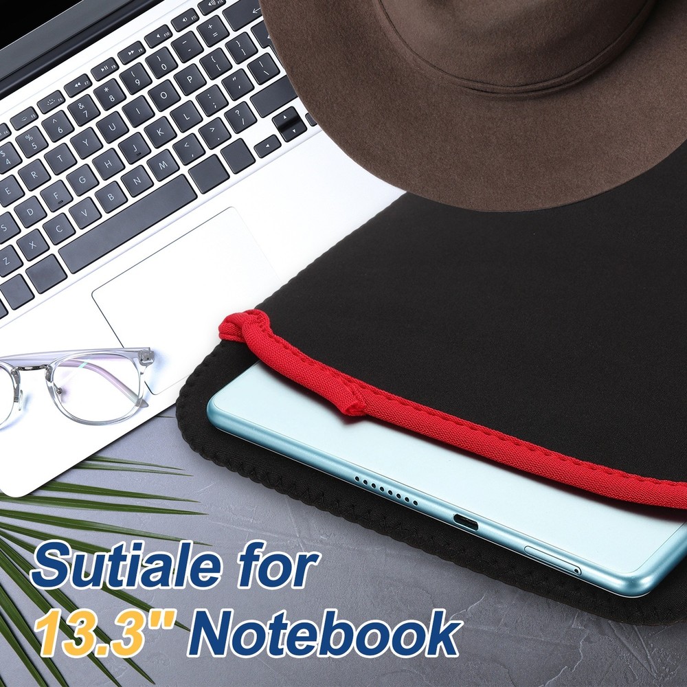 Laptop Case Computer Sleeve Universal for 13.3" Notebook Red-Black