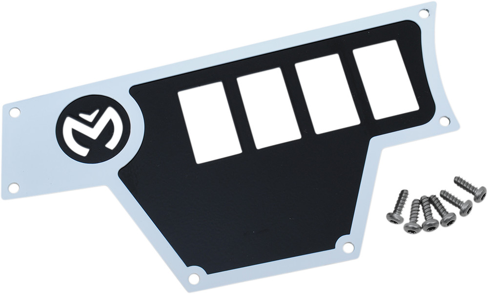 Moose Racing Dash Plates White Left 4 Switch #0521-1702