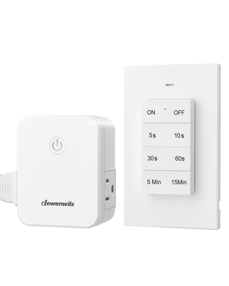 DEWENWILS Garbage Disposal Wireless Switch Kit, 15A/1875W, 100FT RF Range, Timer